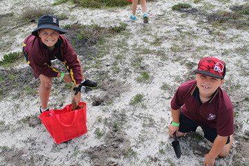tree planting 2 boys